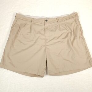 Reebok Shorts Mens 52 Tan Golf Performance Pleated Athletic Lightweight
